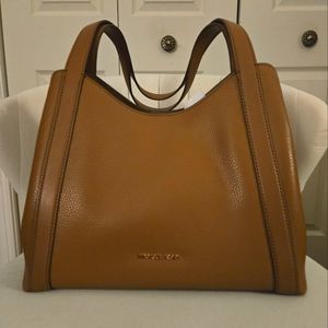 Michael Kors Tan Leather Rosemary Tote Bag